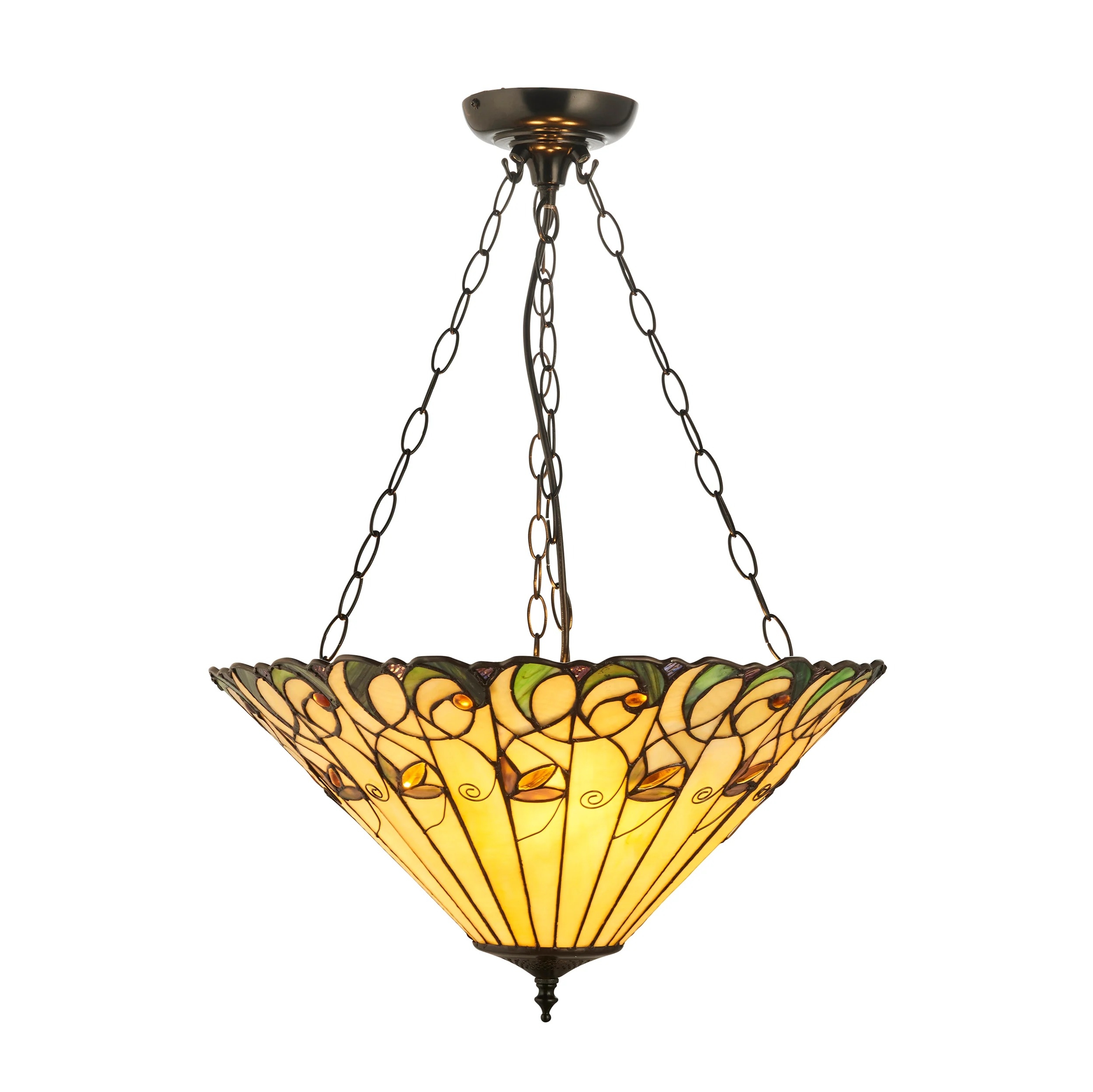 TF Jamelia Light - Decorative Art Glass - Flush Mount Timeless Style for Hallway T1041