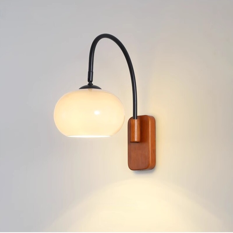 Bauhaus Persimmon Rotatable Glass Wall Light S102