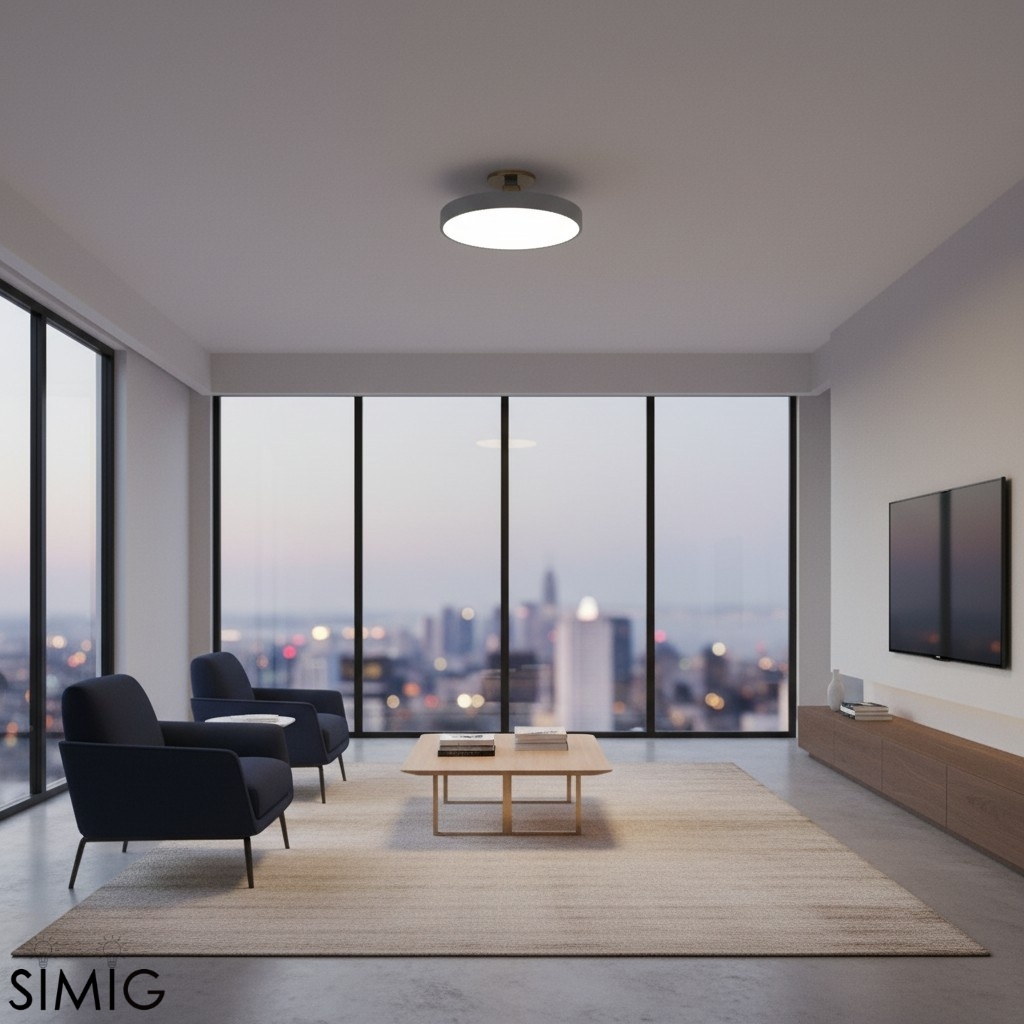 Ceilivon Low Profile Round Ceiling Light – Modern Interior Spaces T517