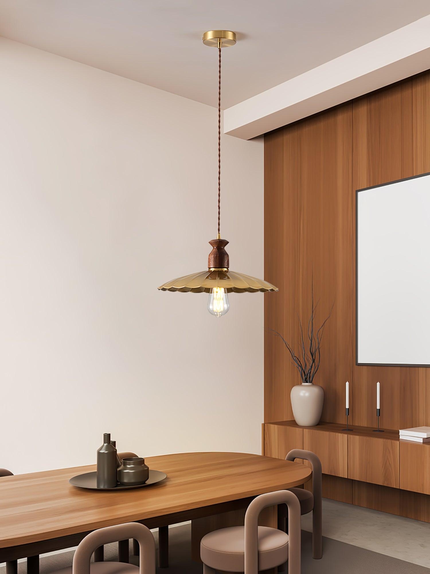 Brass Crest Pendant Light T1581