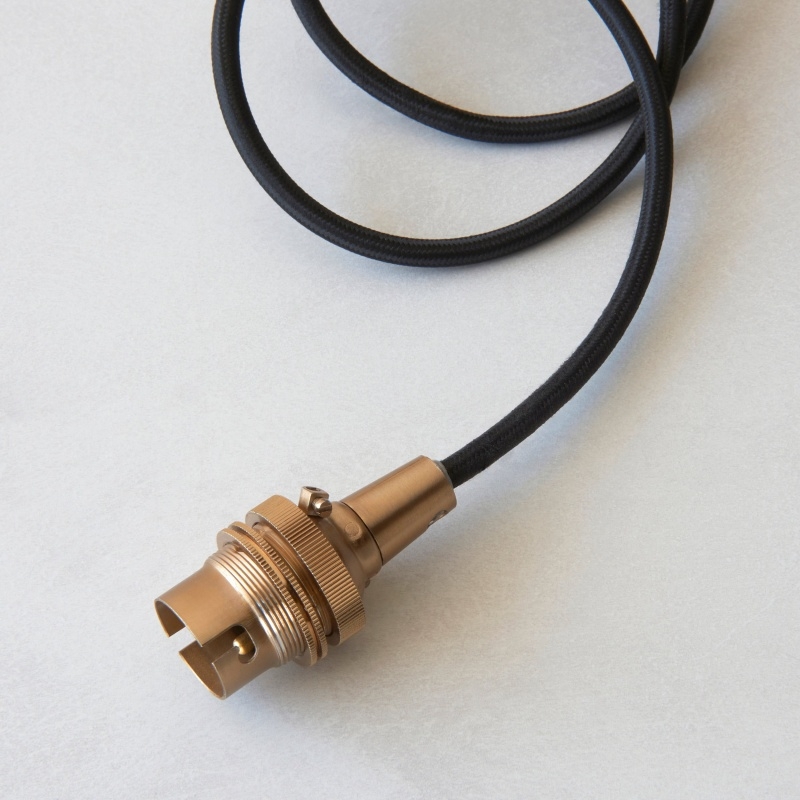 Plaitar Modern Brass Pendant Light - Minimalist Ceiling Fixture with Braided Cord for Hallways T993