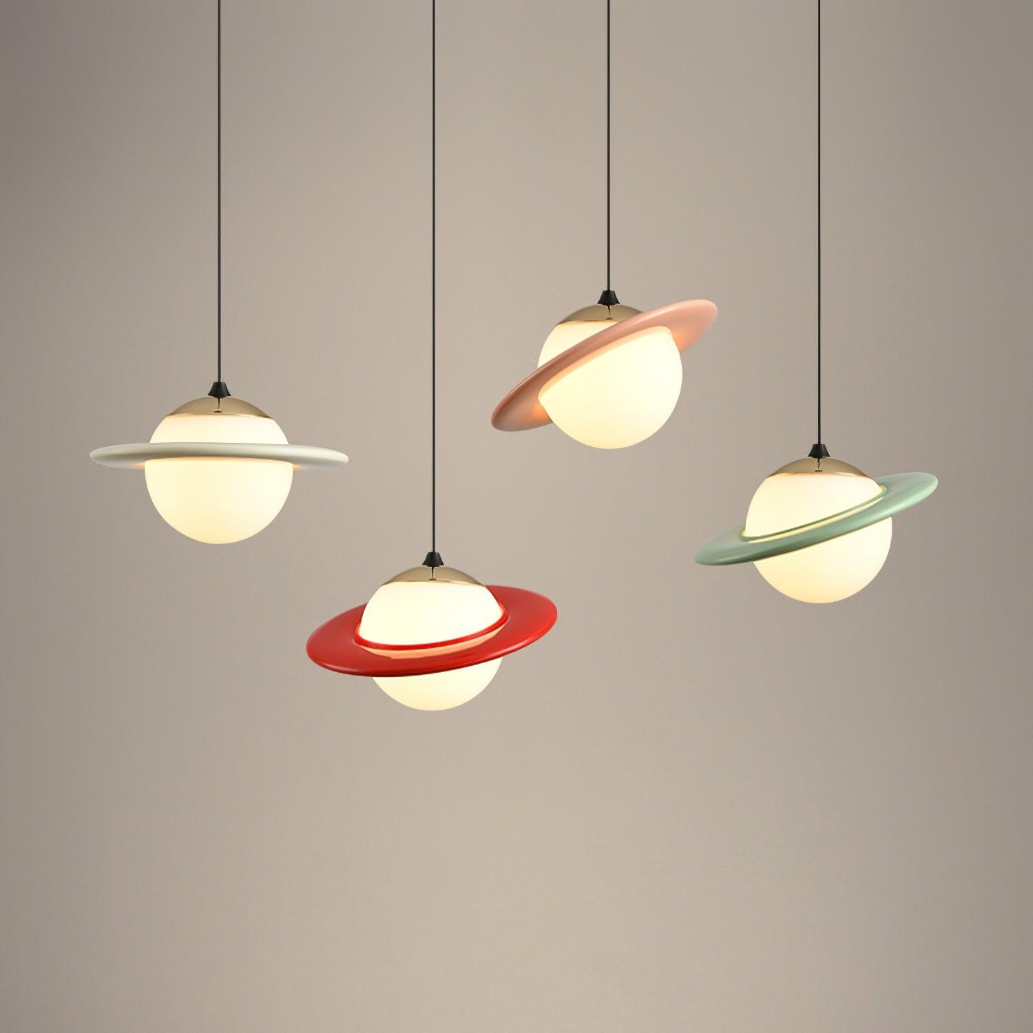 Romantic Saturn Planet Pendant Lamp for Bedroom M415