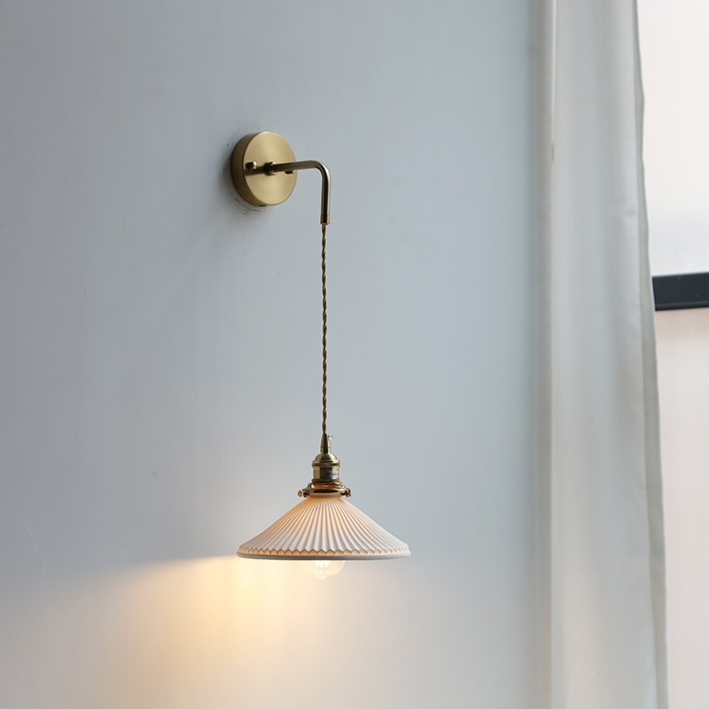 Modern Pleated Ceramic Wall Light S159