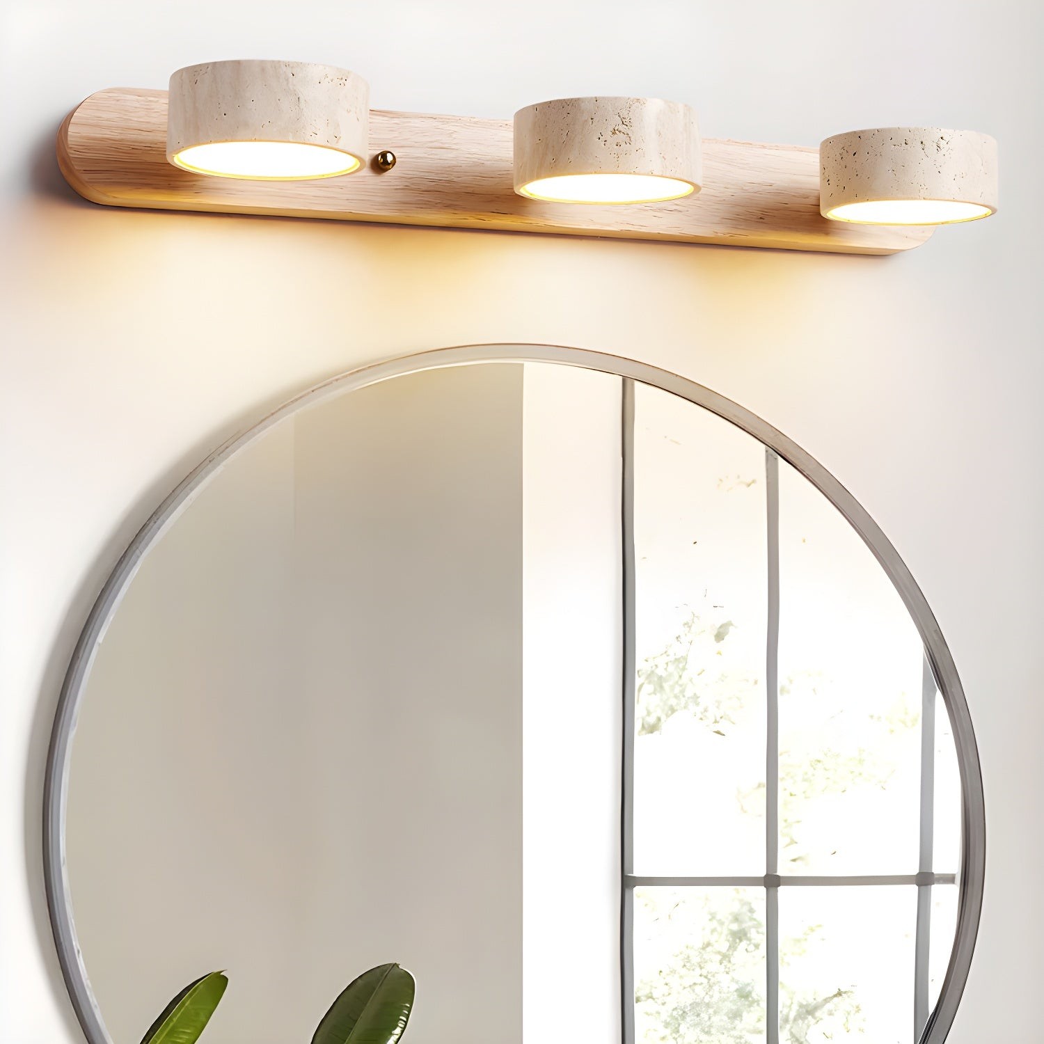 Travertine Walnut Multi Light Sconce - Bedroom Wall Lamp G115