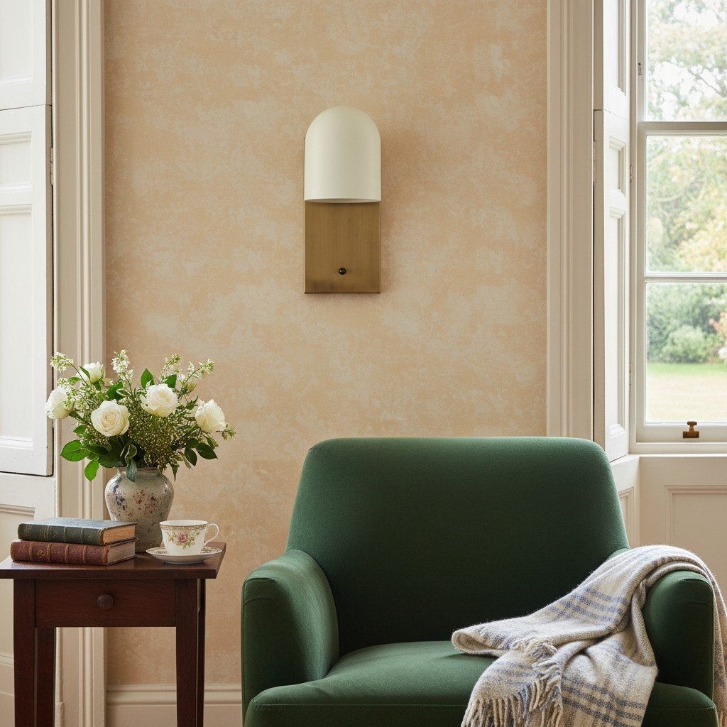 Metio Dome Elegant Wall Sconce Lighting - Classic Dome Shade Interior Fixture T406