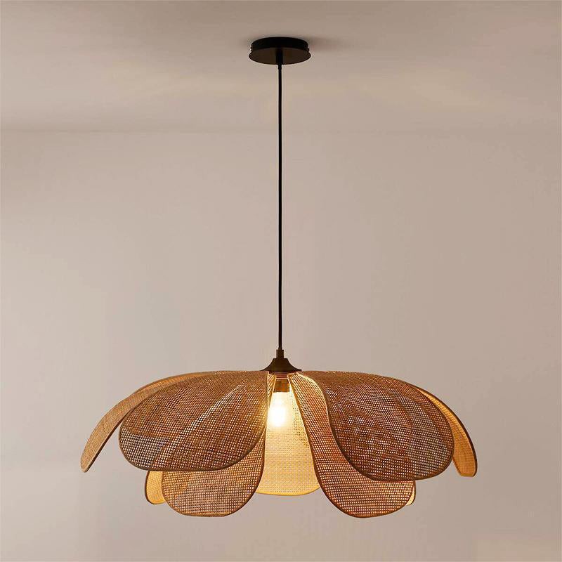 Modern Rattan Weaving Petals Chandelier S127