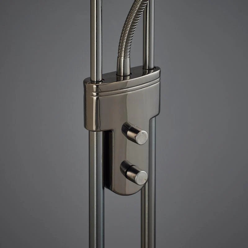 Linexis Art Deco Metal & Opal Glass Floor Lamp - Dual-Light Design for Modern Interiors T942
