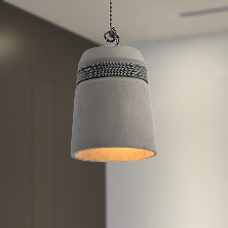 Nordic Cement Hemp Rope Pendant Lamp G74