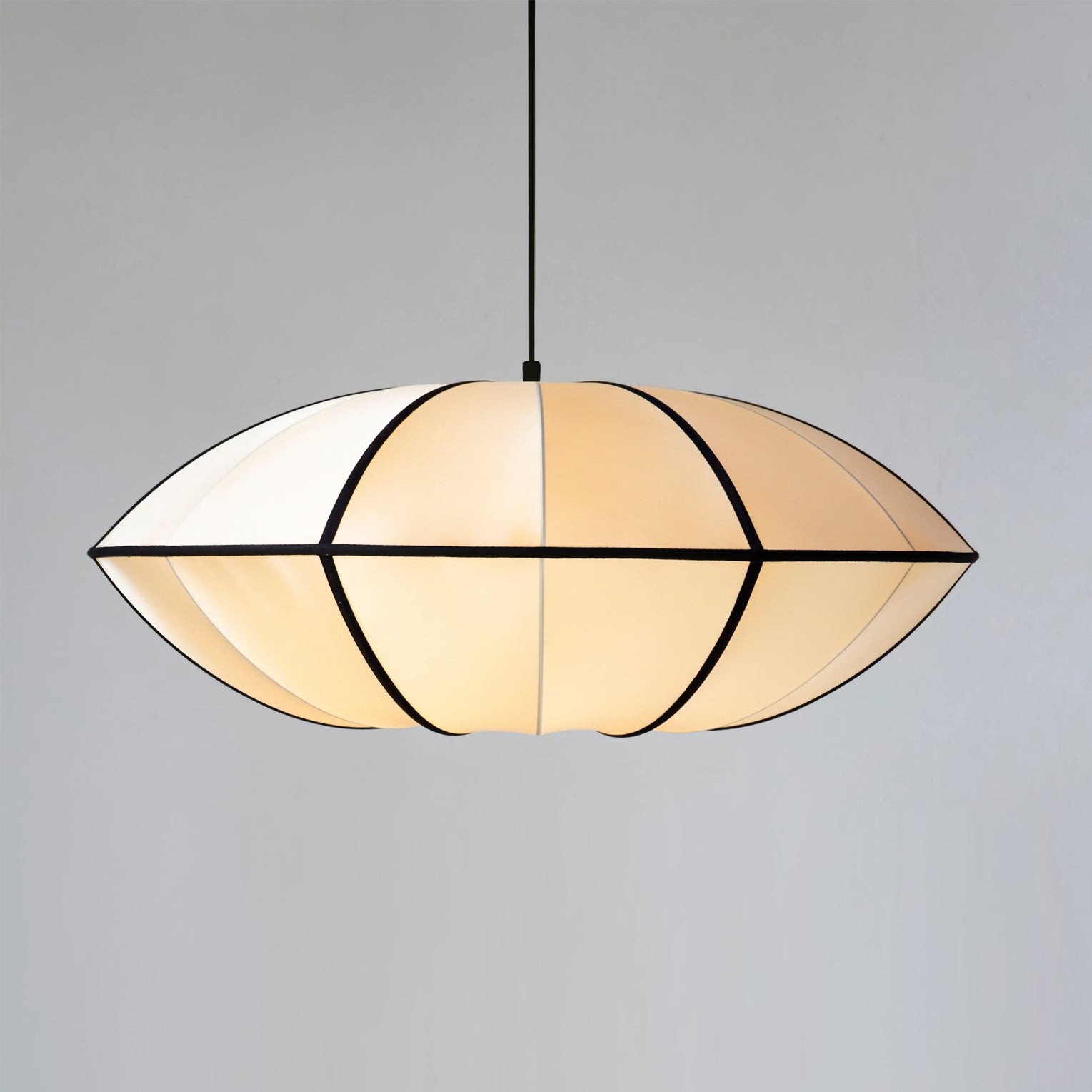 Vintage Silk Lantern Pendant Lamp M473