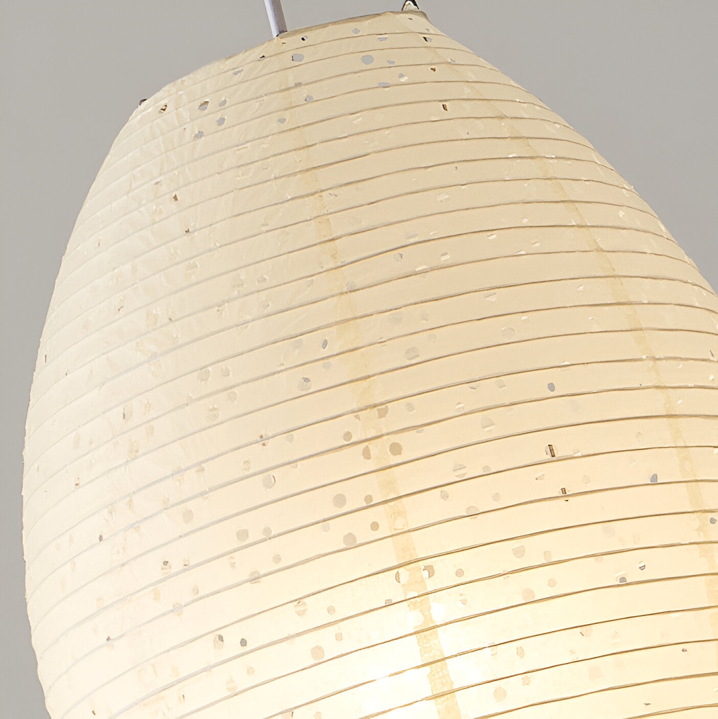 Traditional Japandi Wabi-Sabi Elliptical Paper Pendant Light T2166