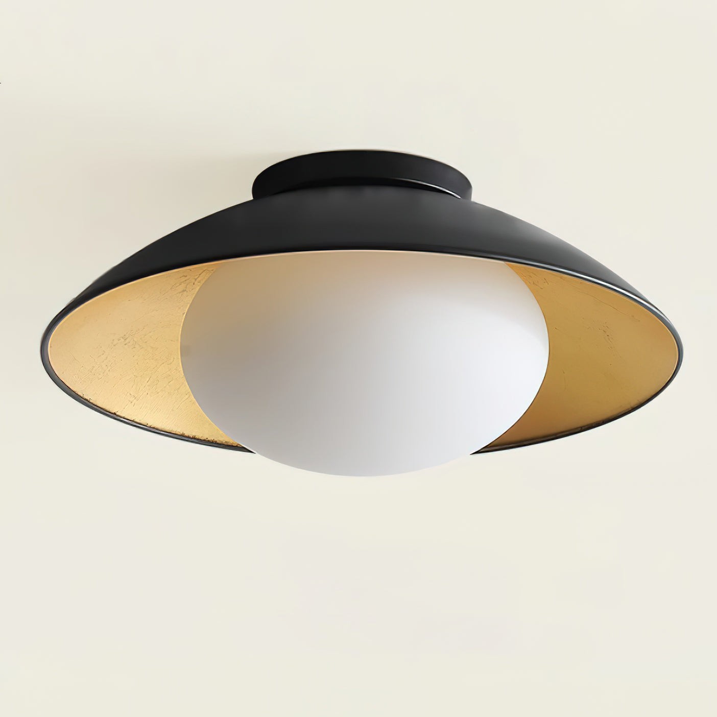 French Retro Flying Saucer Bowl Ceiling Light M134