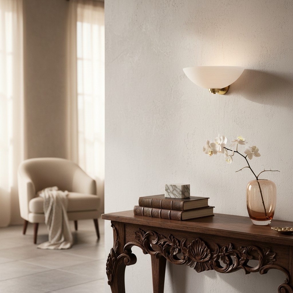 Lunetal Uplighter Retro Art Deco Profile Sconce - Decorative Wall Lamp for Entry or Study T840