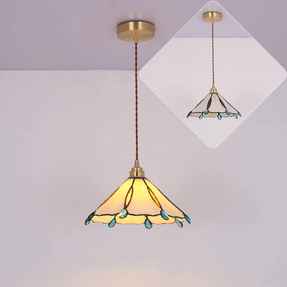 Retro Tiffany Stained Glass Pendant Light S92
