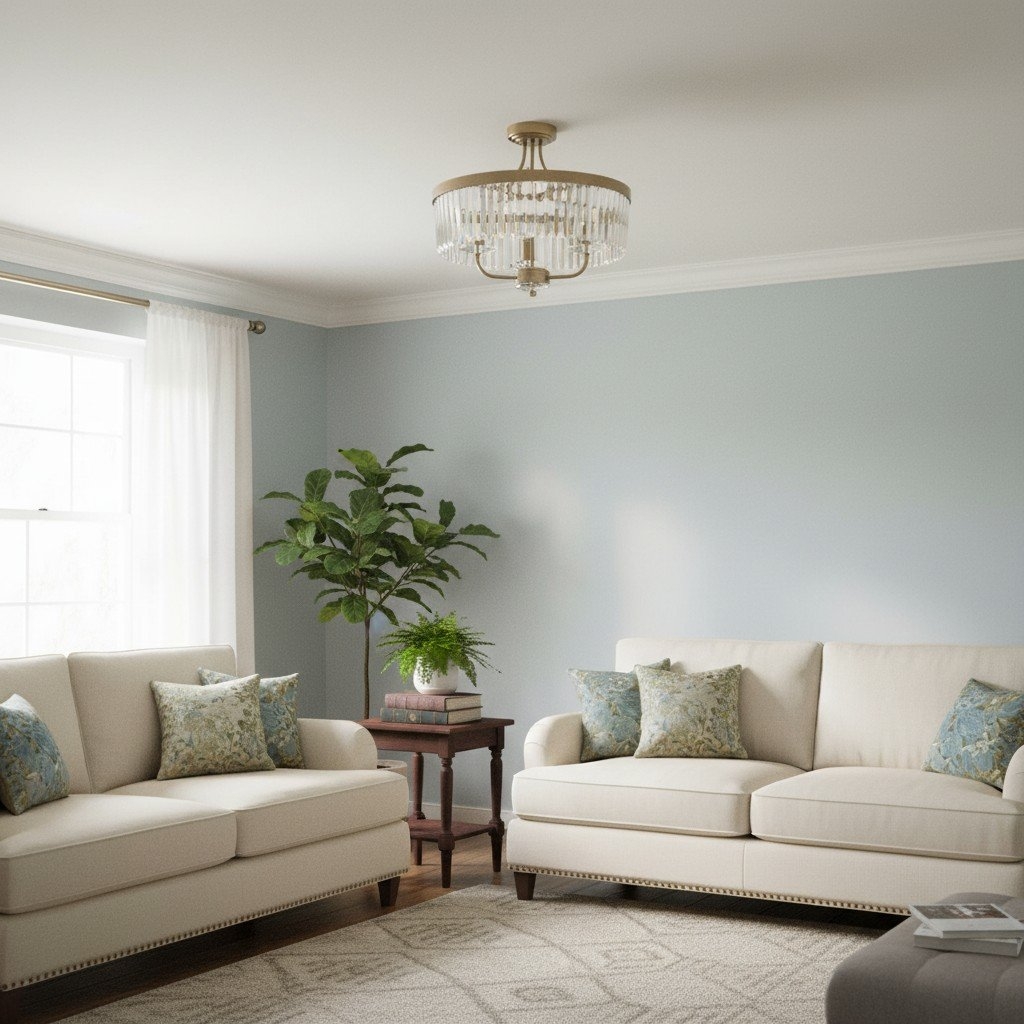 Beveline 3 Light Round Semi Flush - Faceted Cut Glass Shade Metal Finish for Hallways and Bedrooms T882