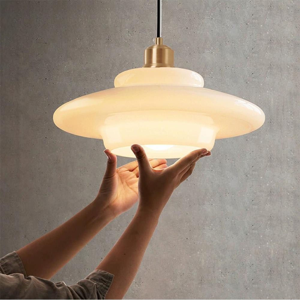 Multi Tier Art Glass Pendant Light - Mid-Century Style for Kitchen Island S93