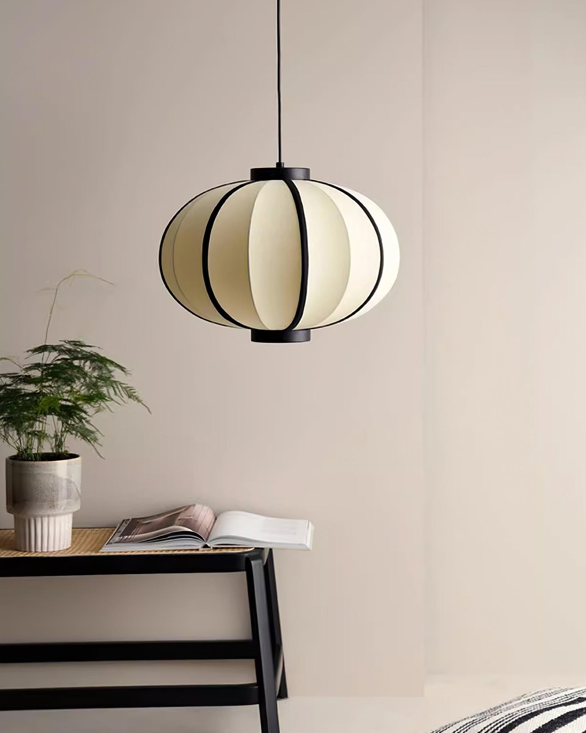 Minimalist Black and White Lantern Pendant Lamp M118