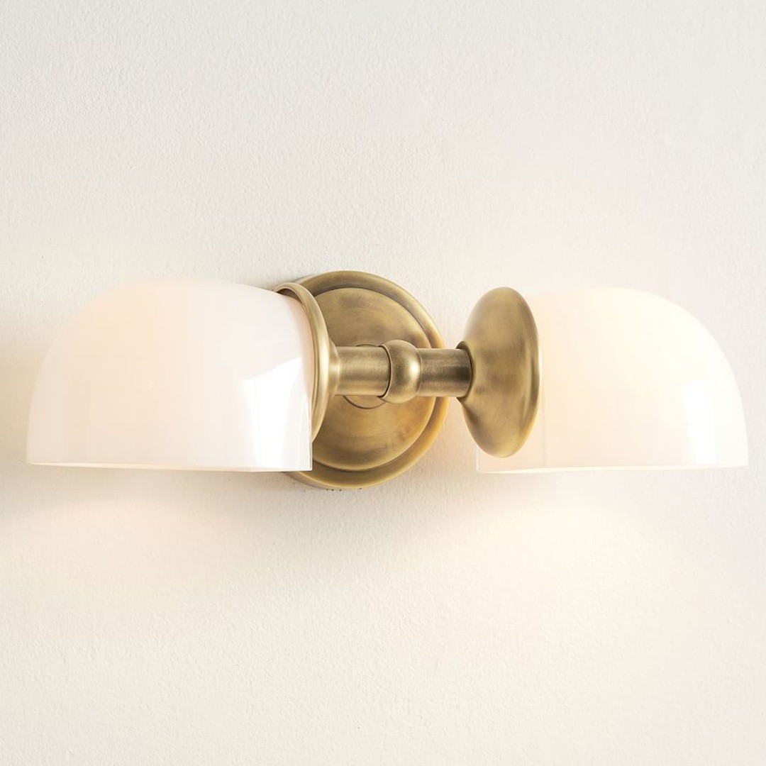 Modern Mercer Double Horizontal Metal Wall Sconce T145