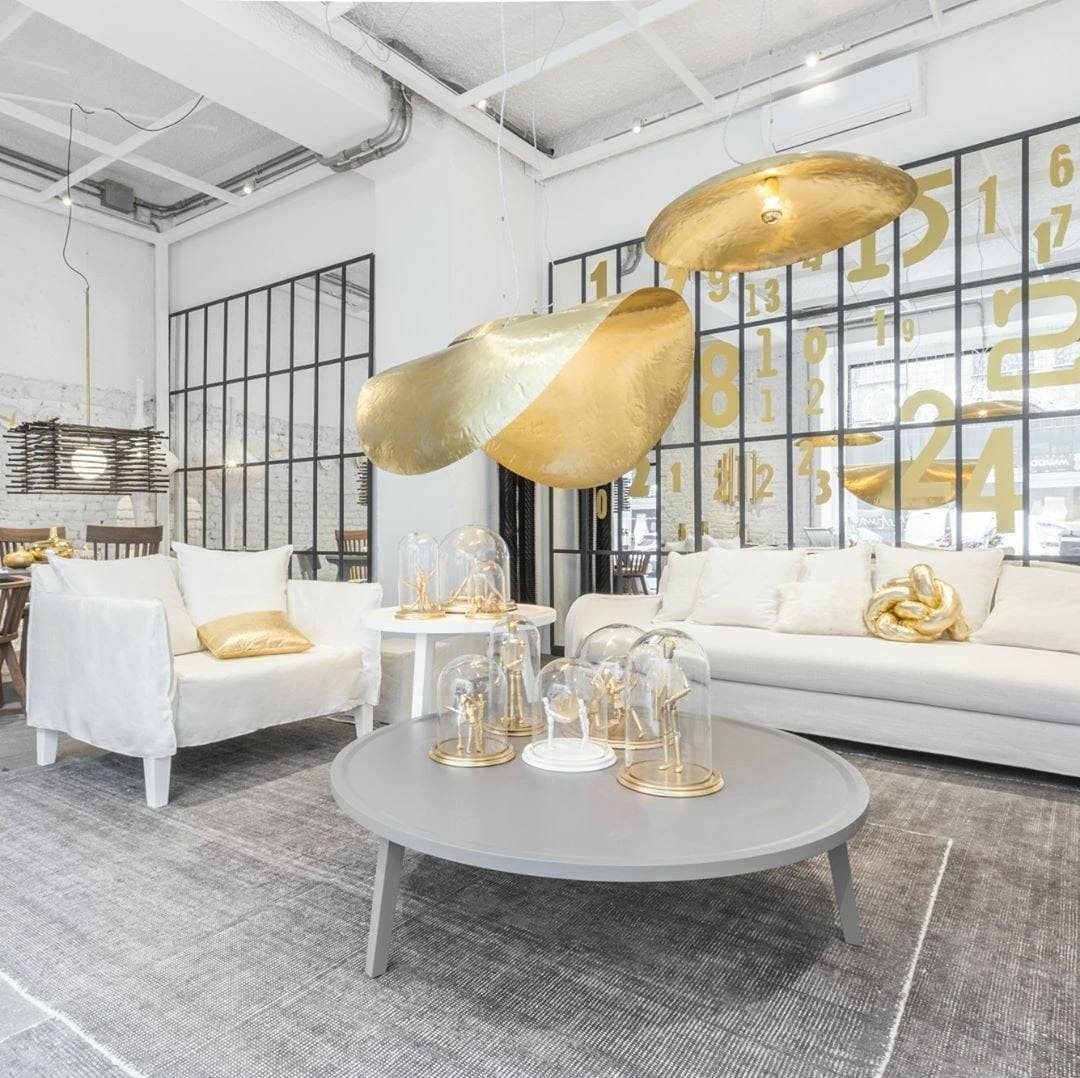 Hammered Brass Suspension Light T114