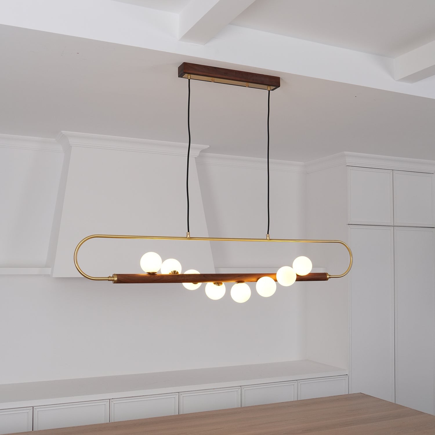 Modern Walnut Simple Chandelier M32
