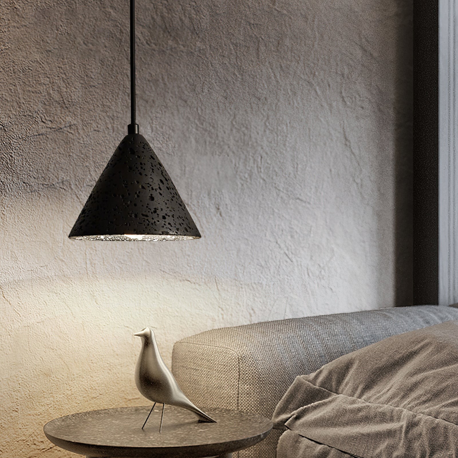 Wabi-Sabi Style Creative Travertine Pendant Light M502