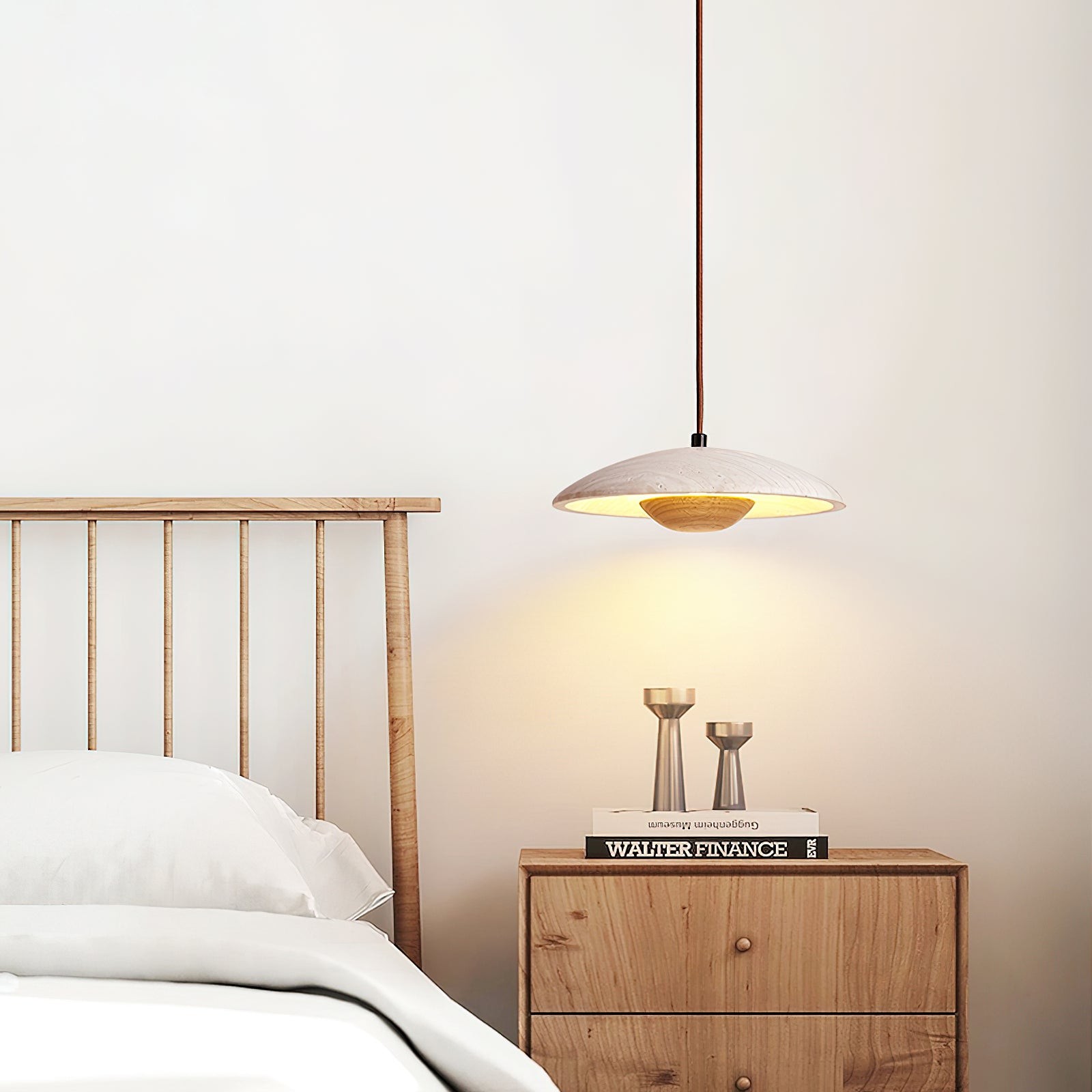 Cream Style Wood Pendant Lamp M316
