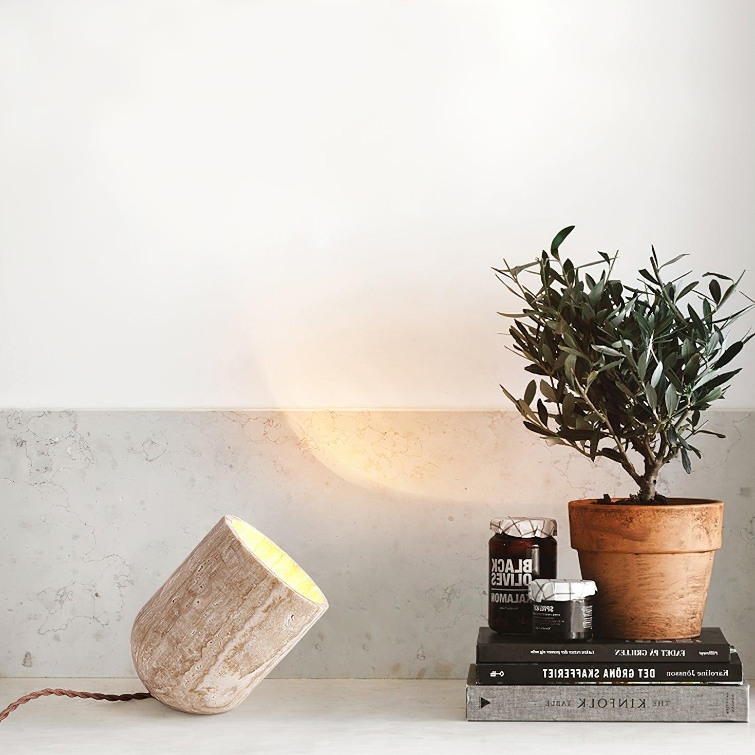 Amidori Travertine Table Lamp T2117