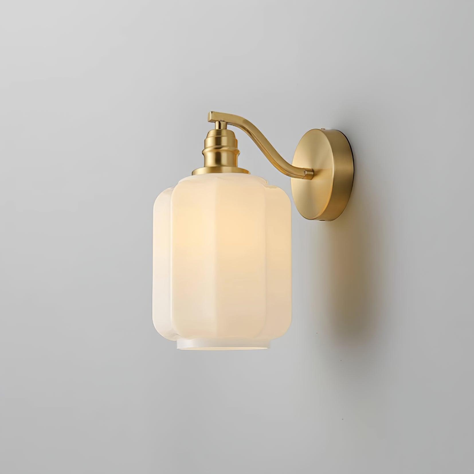Retro Brass and Glass Wall Lamp M151