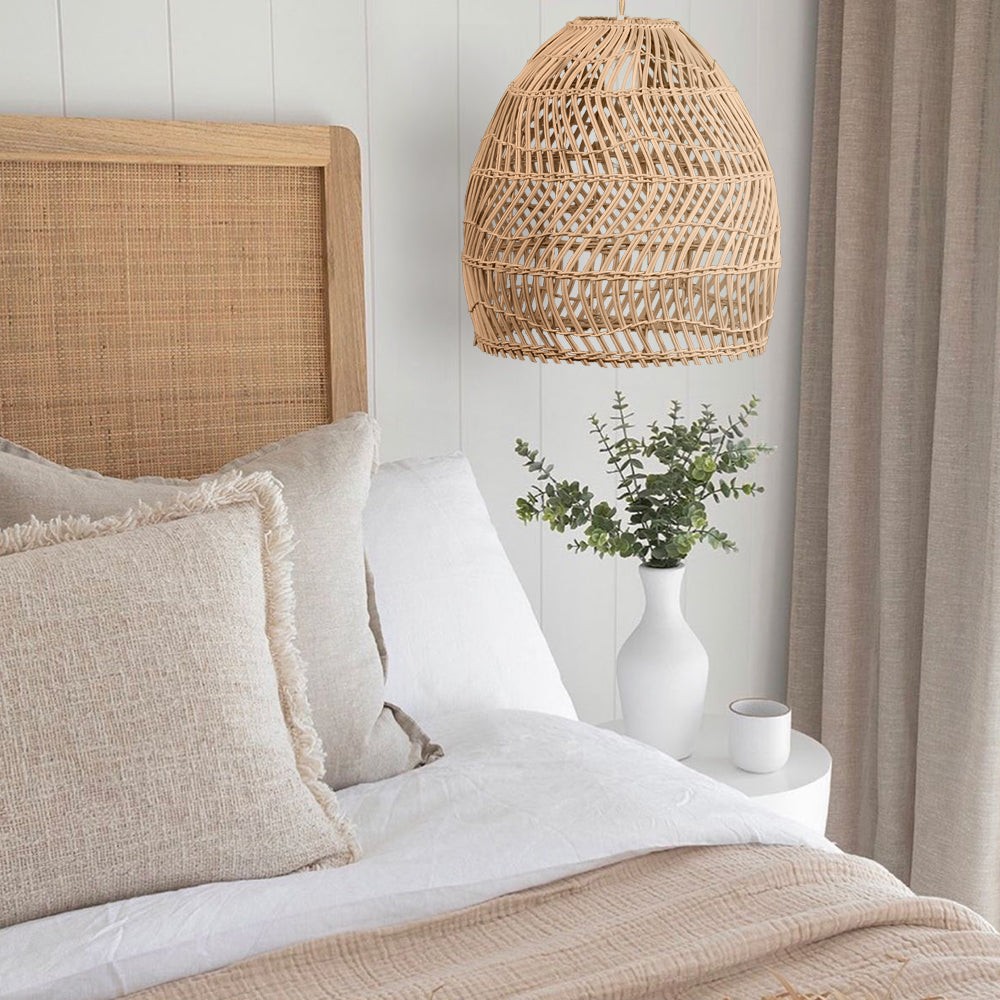 Wicker Basket Rattan Pendant Light S74