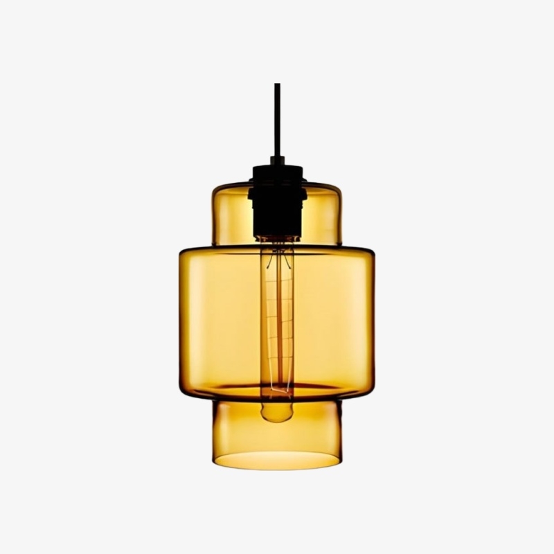 Modern Geometric Glass Pendant Light - Home Decor Multiple Colors Lighting S377
