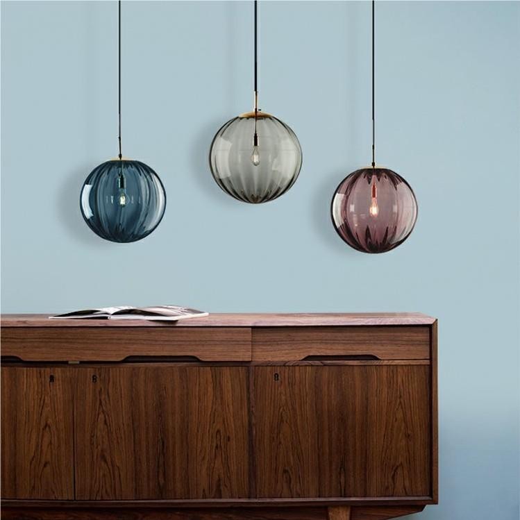 Nordic Water Pattern Glass Ball Pendant Light S96