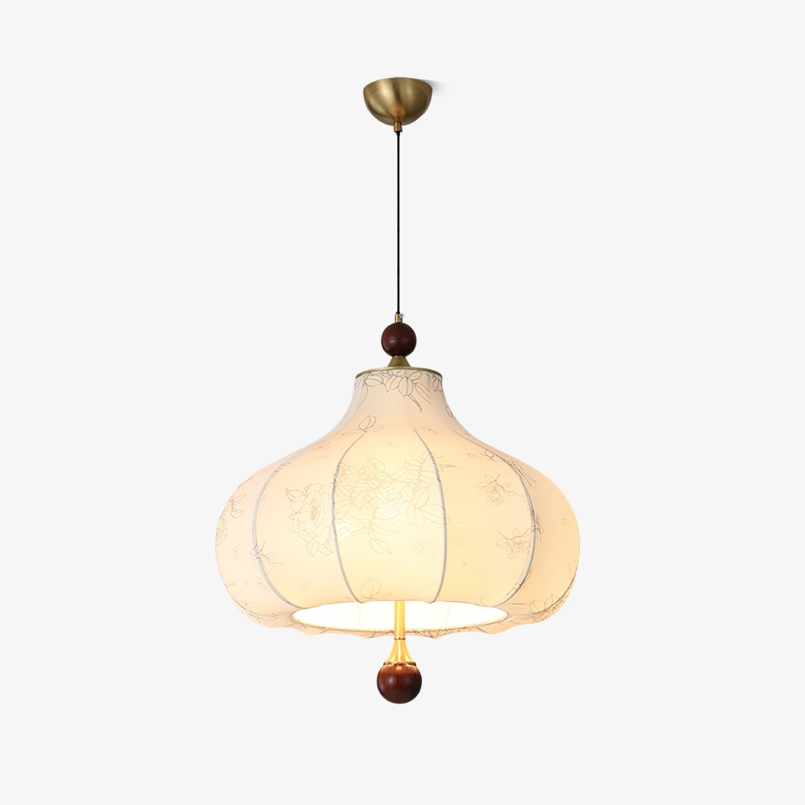 French Retro Fabric Pattern Pendant Lamp M562