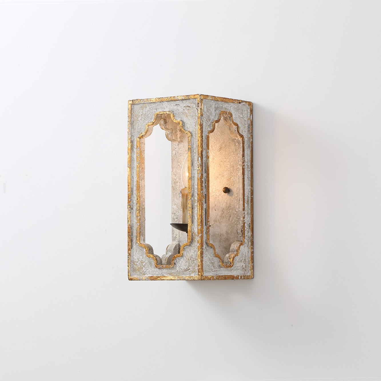 Boho Rustic Cube Sconce T1854