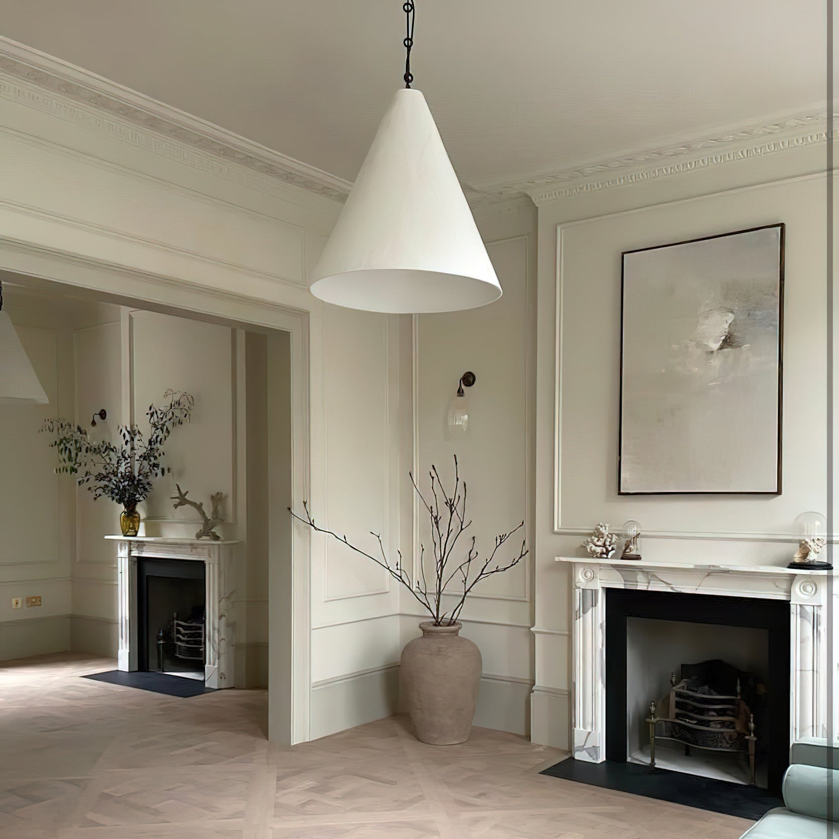 White Plaster Pendant Lamp T1865