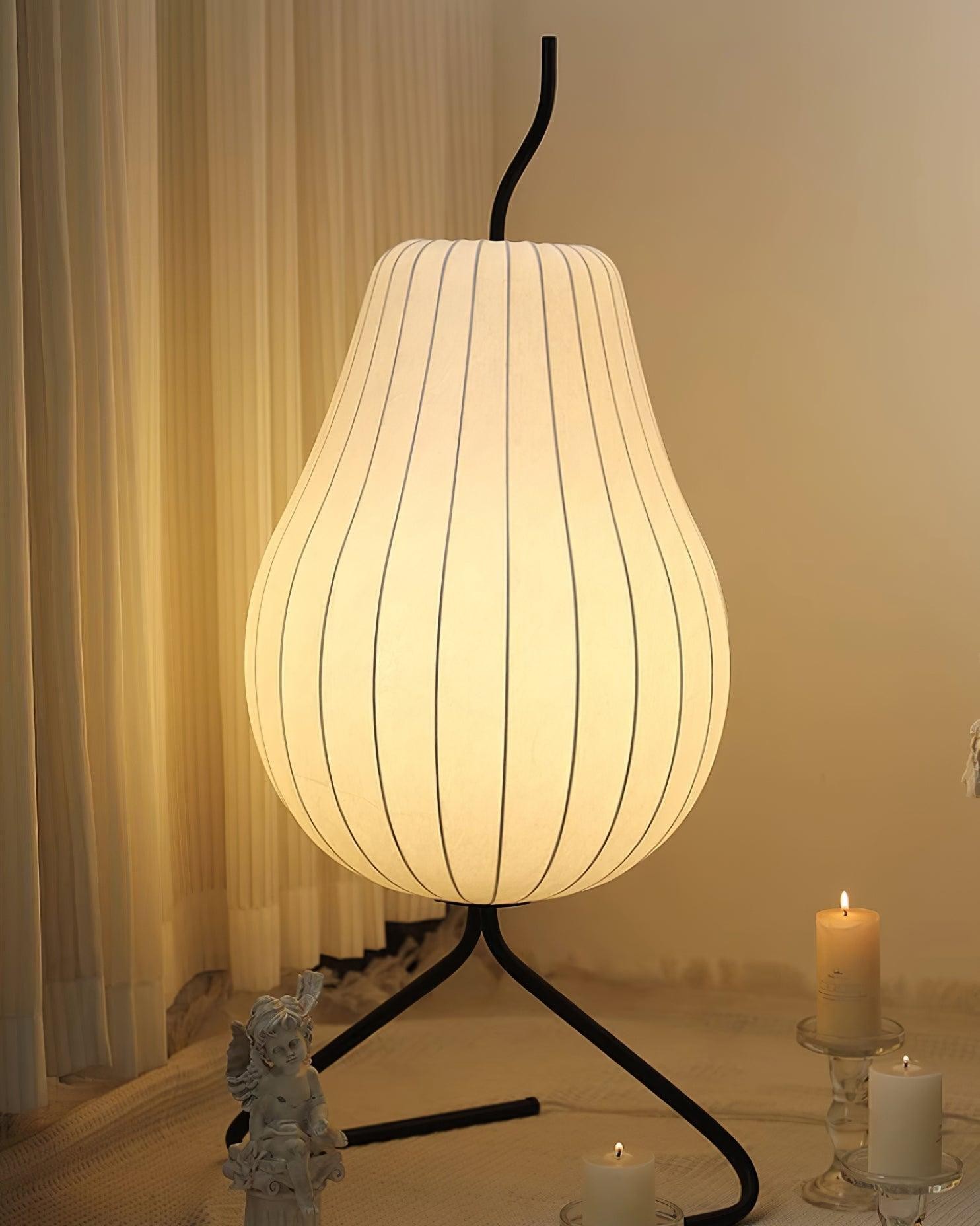 Pear-shaped Shite Floor Lamp Suitable For Living Room M519