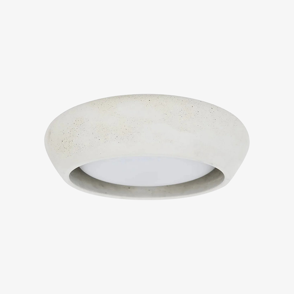 Monocem Minimalist Concrete Ceiling Fixture – Stylish Flush Mount Light for Living Room T1086