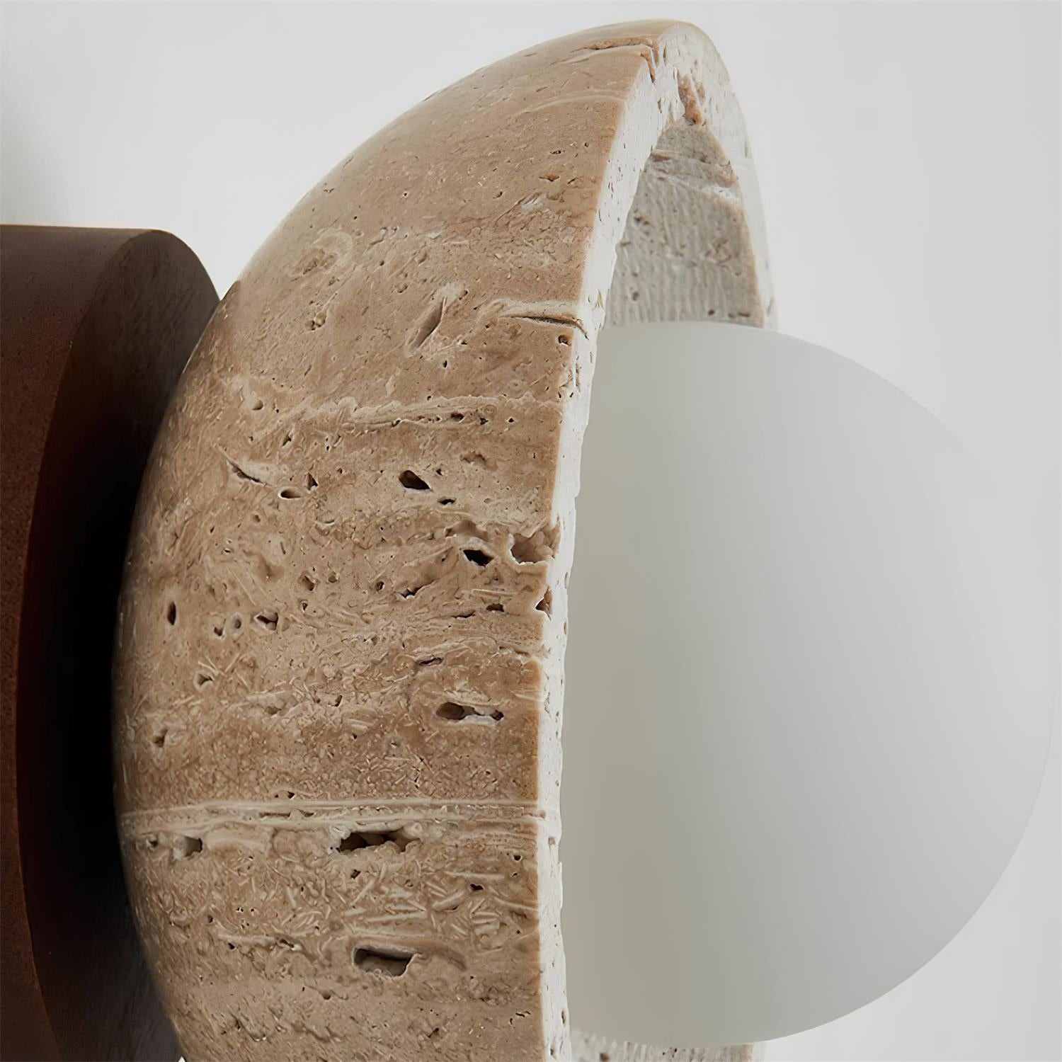 Natural Travertine Bowl Ceiling Light - Vintage for Bathroom M119