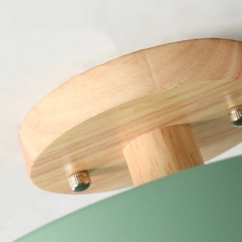 Nordic Macaroon Wooden Round Ceiling Lamp S90