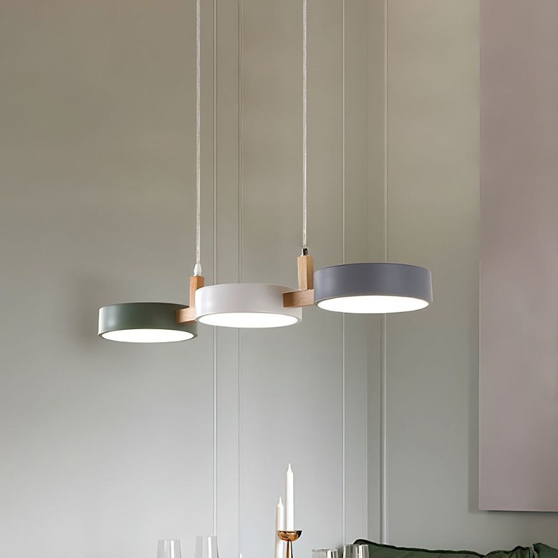 Nordic Modern Simple Macaron 3 Head Pendant Lamp M30