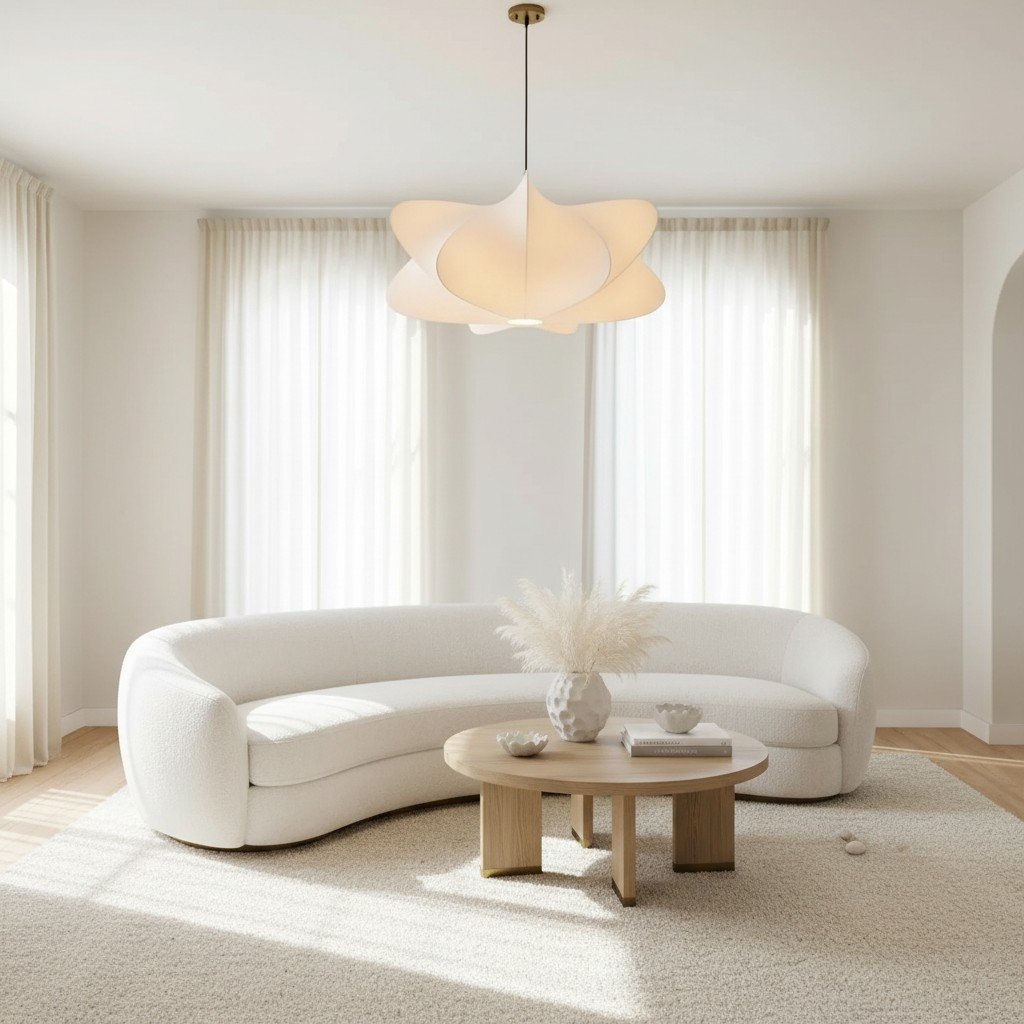 Lunaveo Diffusion Pendant Light - Minimalist Fixture for Dining Rooms and Hallways T497