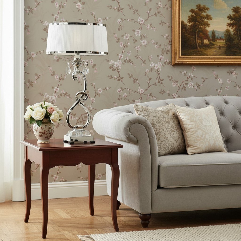 Talonis Decorative Crystal Table Lamp - Curved Metal Style for Home Interiors T951