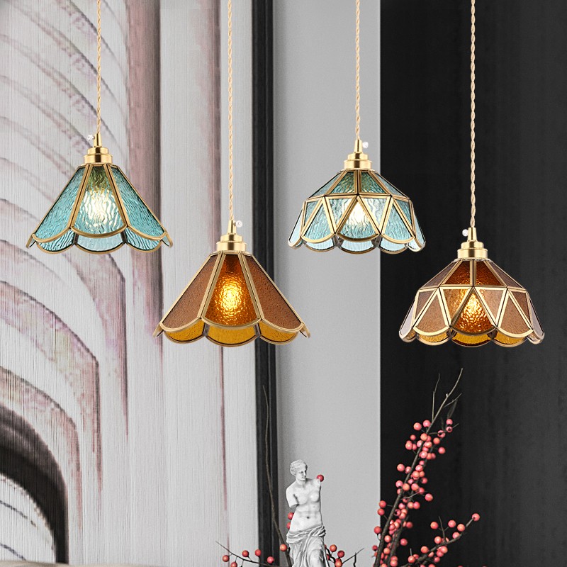 Stained Glass Vintage Pendant Light