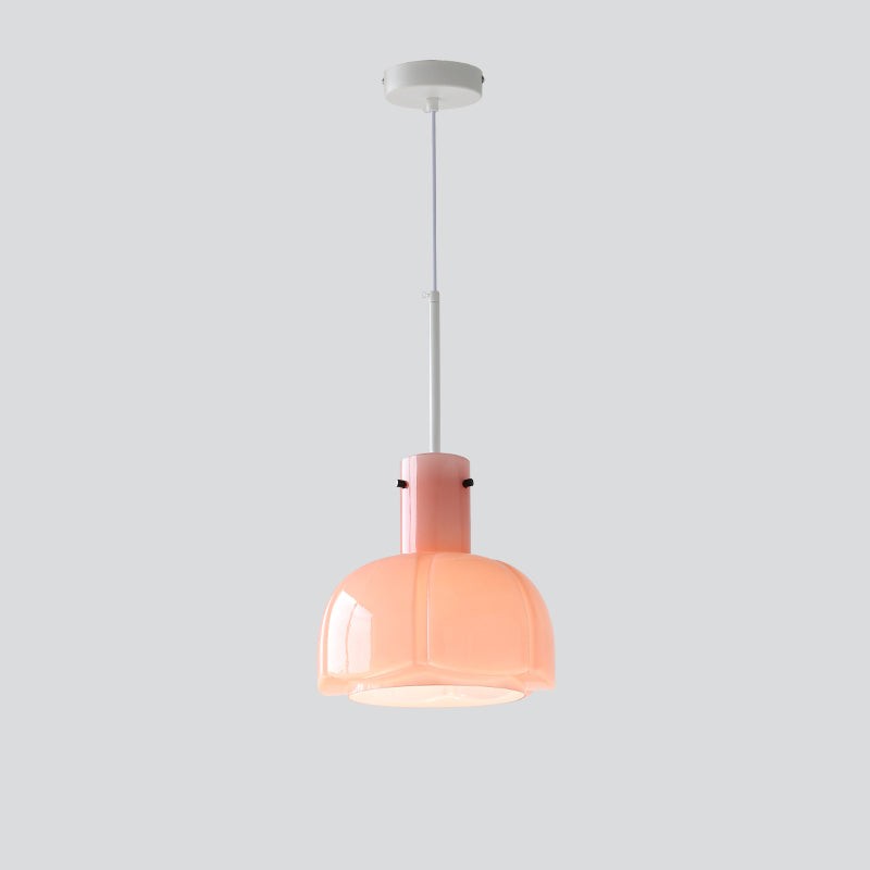French Pastoral Style Petal Glass Pendant Light M23