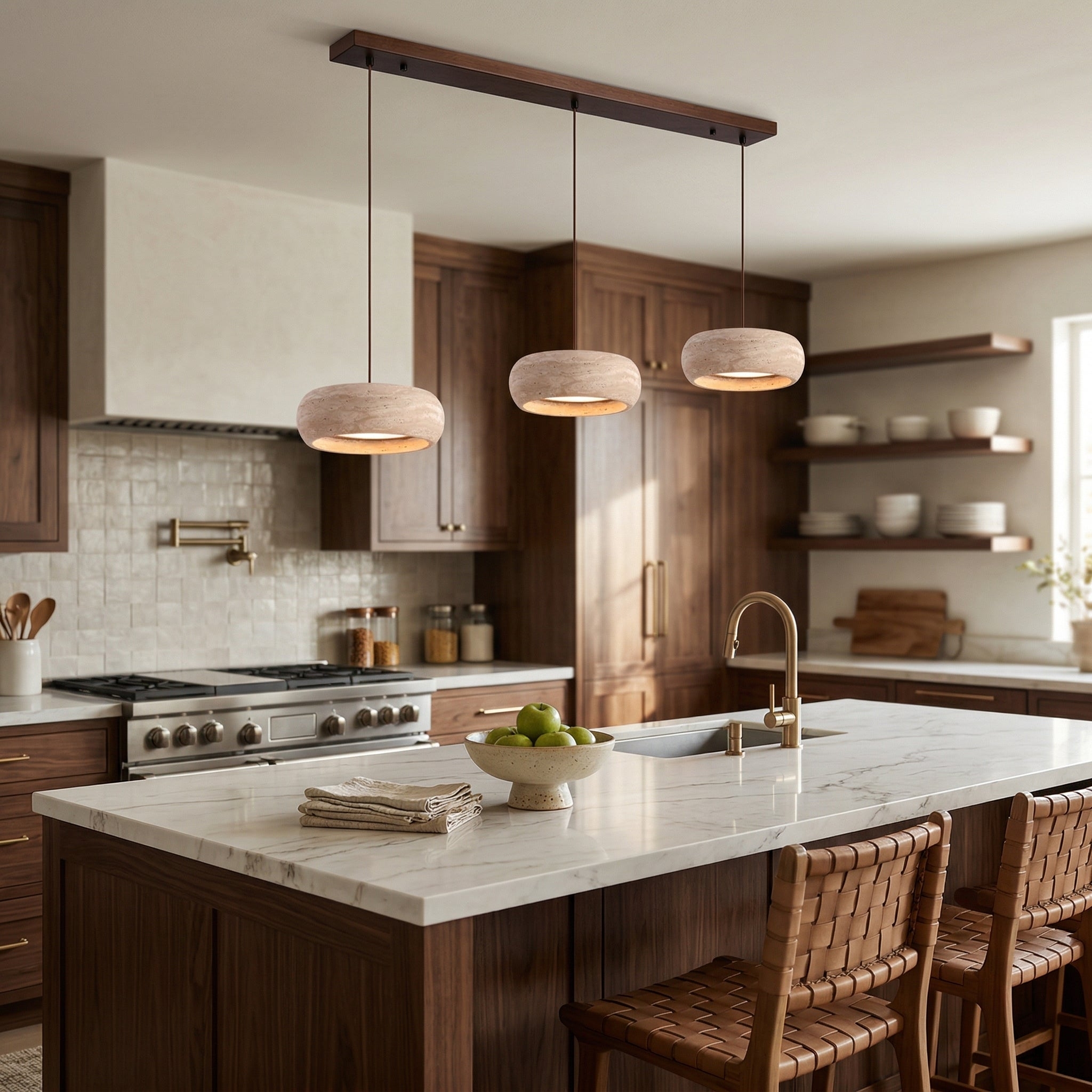 Travertine Drum Pendant Lamp T1832