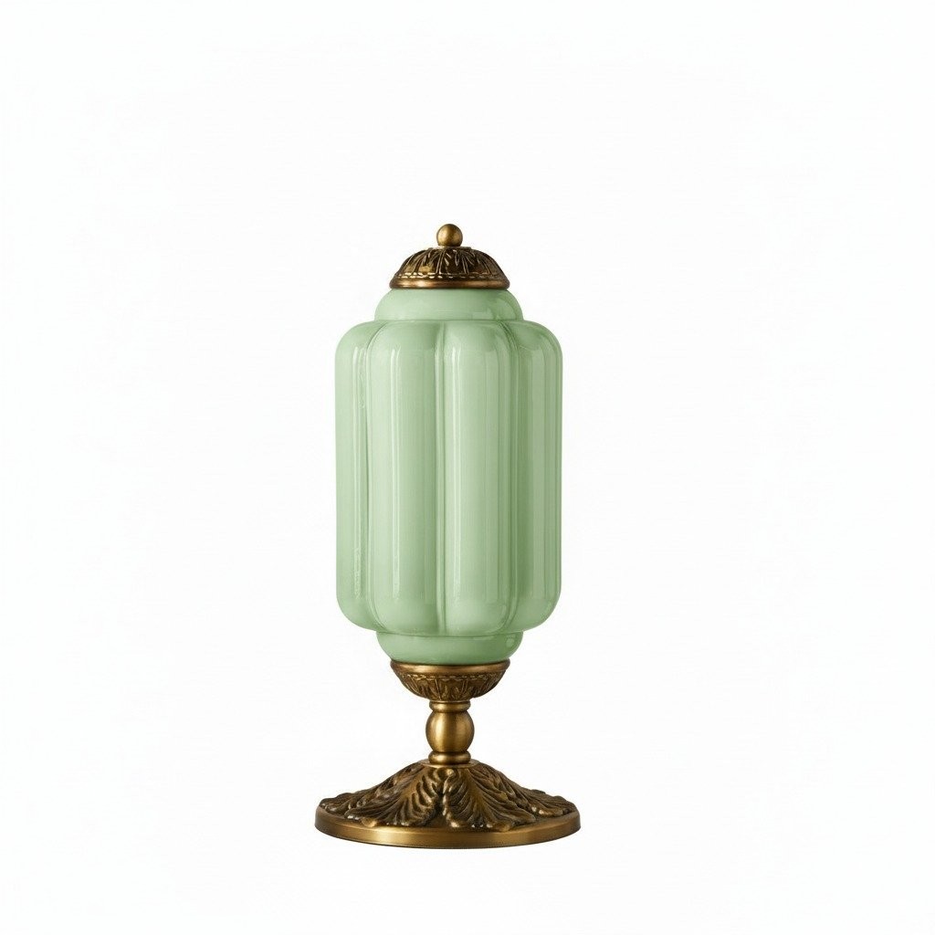 Eloise Grooved Glass Table Lamp - Retro Lighting for Bedroom T288
