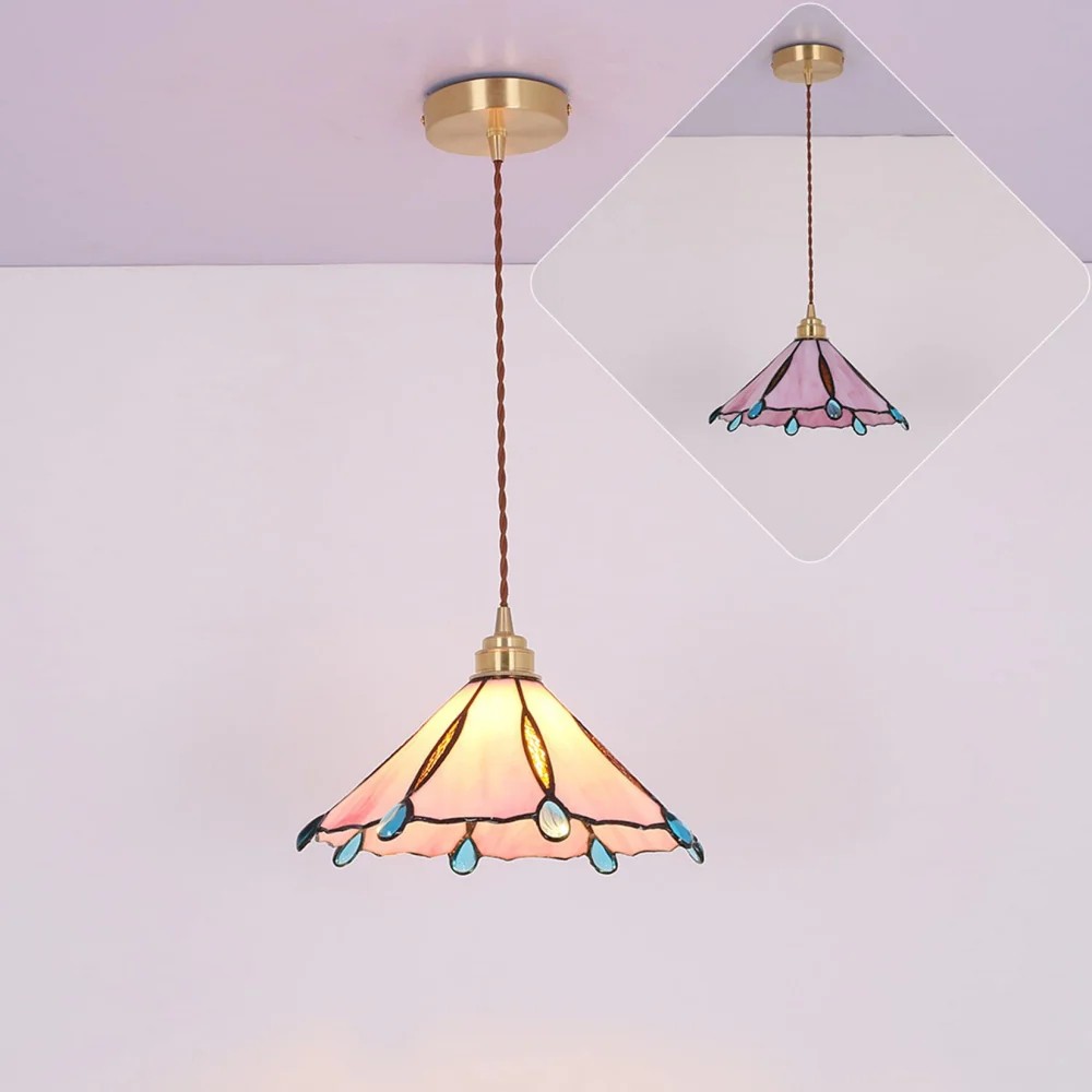 Retro Tiffany Stained Glass Pendant Light S92