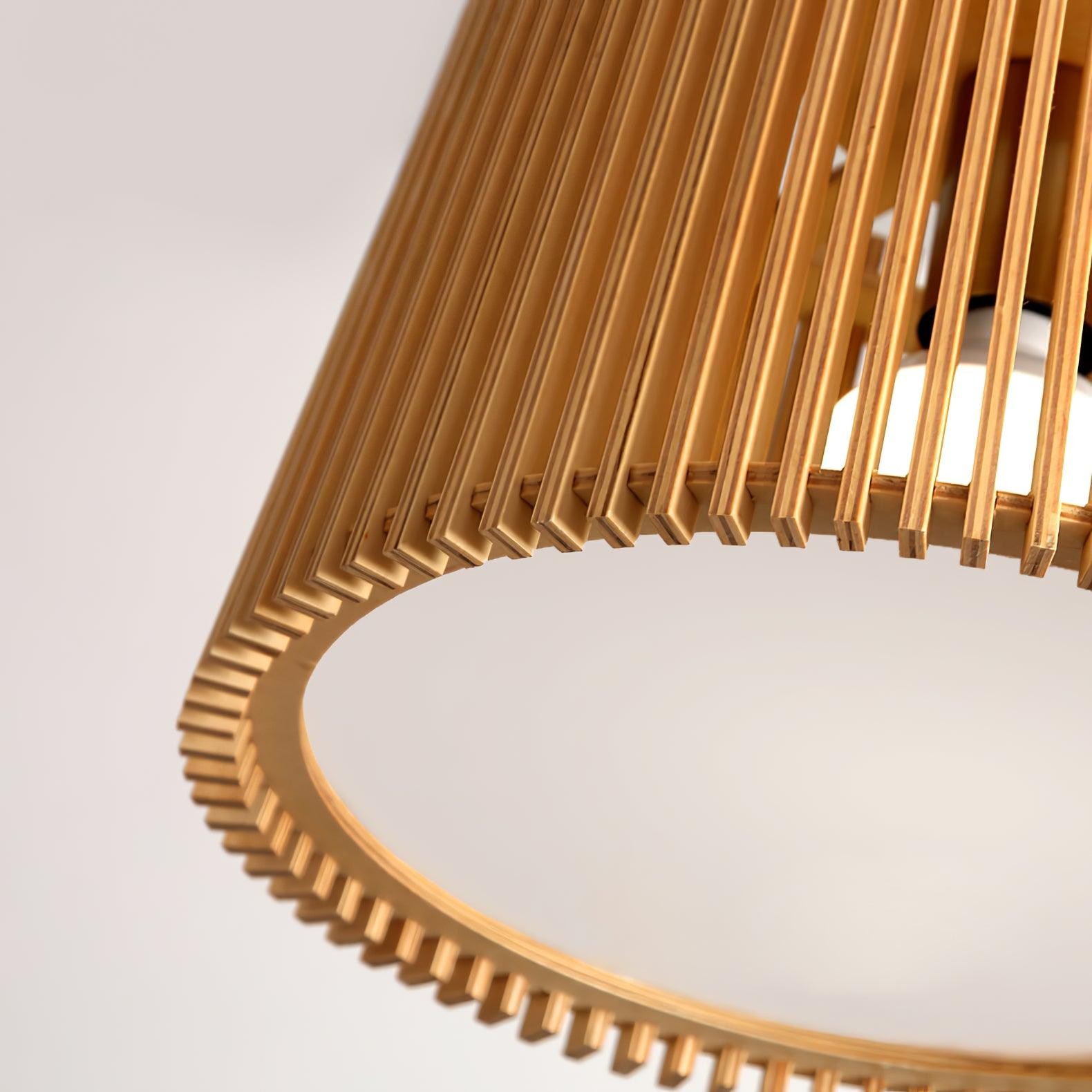 Wooden Log Color Cage Pendant Light M319