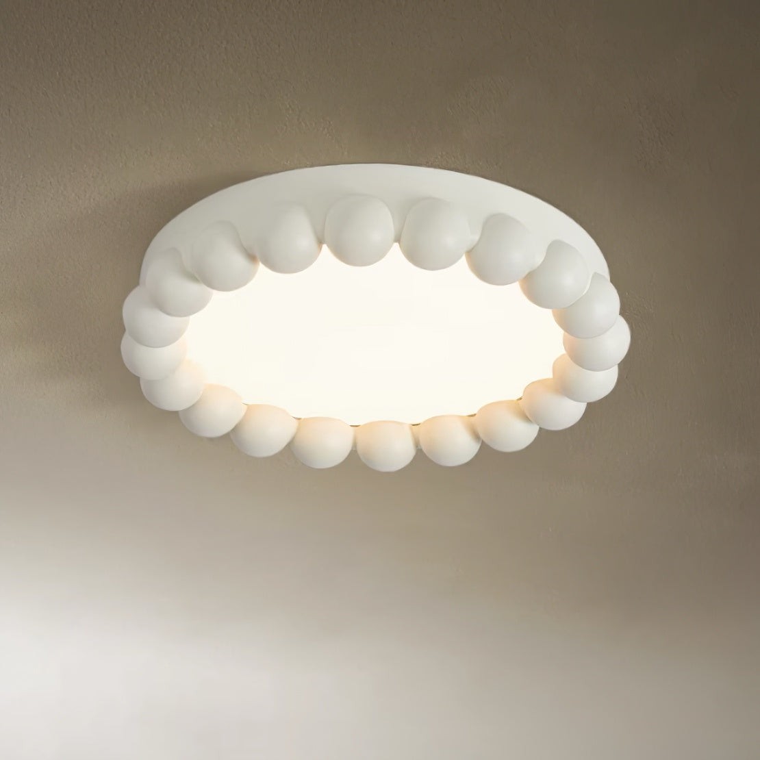 Sleek Flush Resin Ceiling Lamp — Comfortable Ambient Light S218