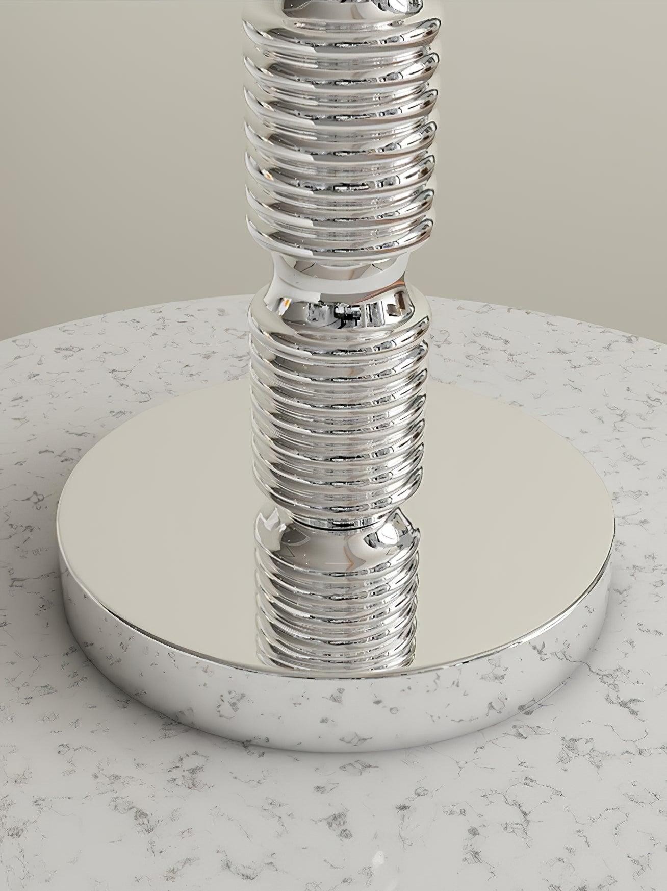 Nordic Iron Round Shade Pleated Base Table Lamp M260