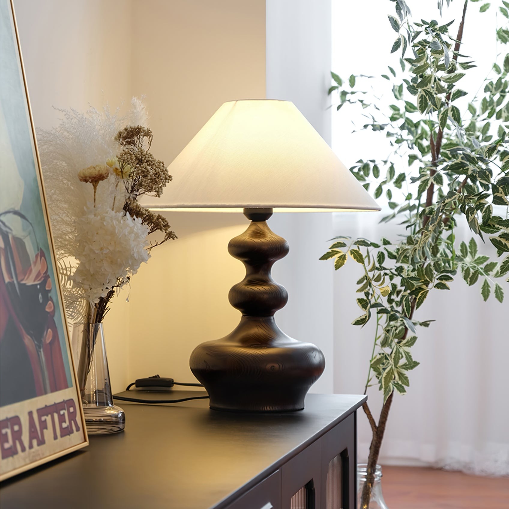 Nordic Retro Solid Wood Table Lamp M61