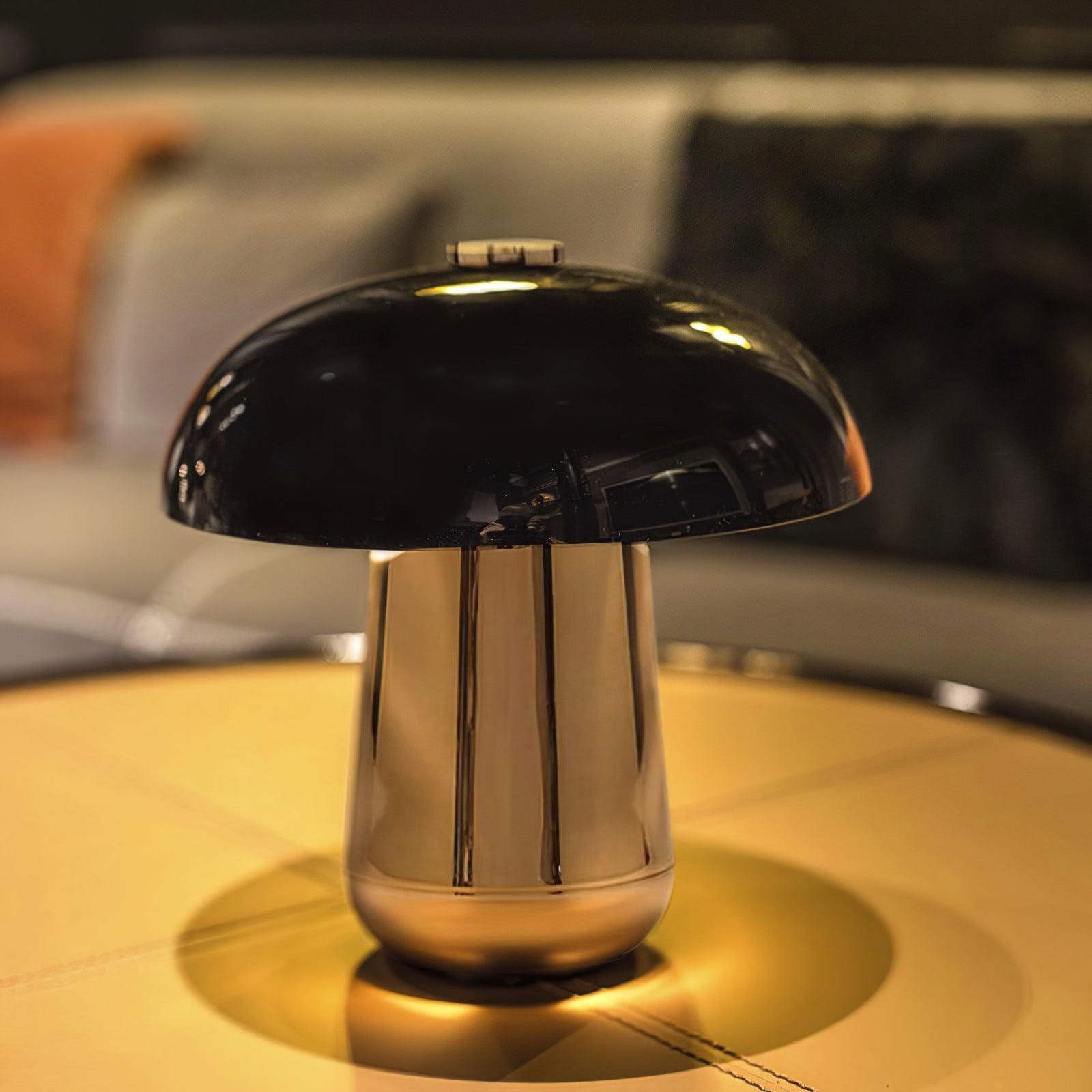 Metal Covered Mushroom Hollow Table Lamp M525